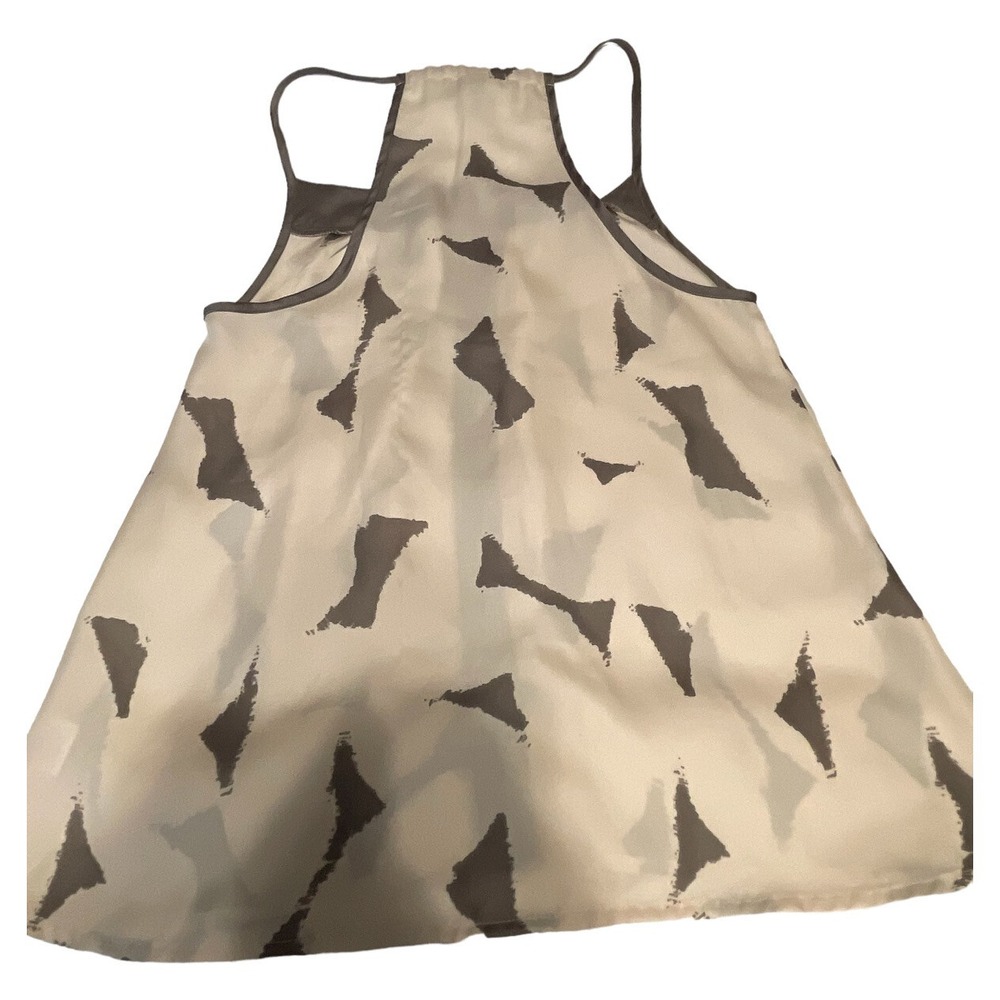 Women's Small Flowy Summer Top Geometric Print Full Zip Lightweight Fast Ship‎ - Picture 2 of 7